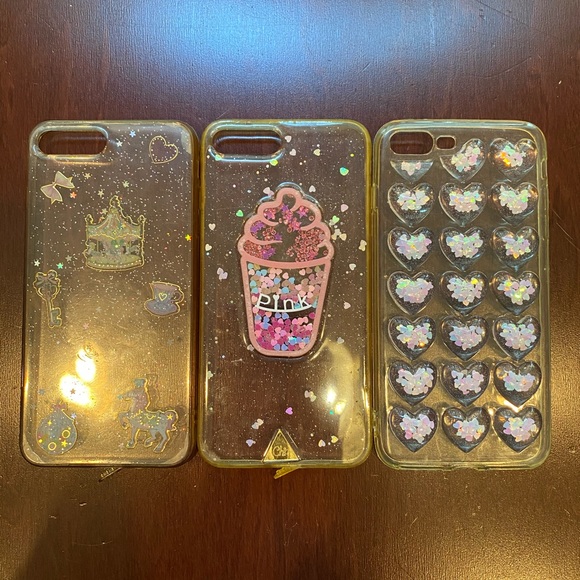 Boutique Accessories - 3 iPhone 7+ Plus Silicone Phone Cases Heart Cake